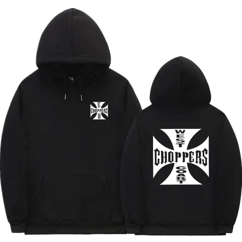 Streetwear Spring Autumn Sweatshirt West Coast Choppers Hoodies Men Warm Fleece Hooded Hip Hop Harajuku Tracksuit | Мужская одежда