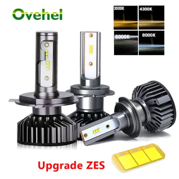 

OVEHEL Mini Canbus ZES 18000LM H4 H7 LED Car Headlight 3000K 6000K 12V Lamp H3 H1 9005 9006 HB4 H11 LED Auto Fog light Bulb