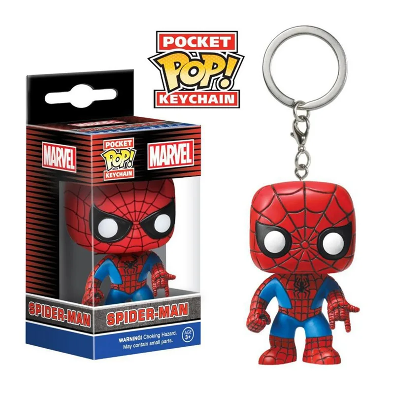 FUNKO POP Карманный Брелок для ключей POP Super Heros странные вещи Оригинальные фигурки коллекция детские игрушки рождественские подарки