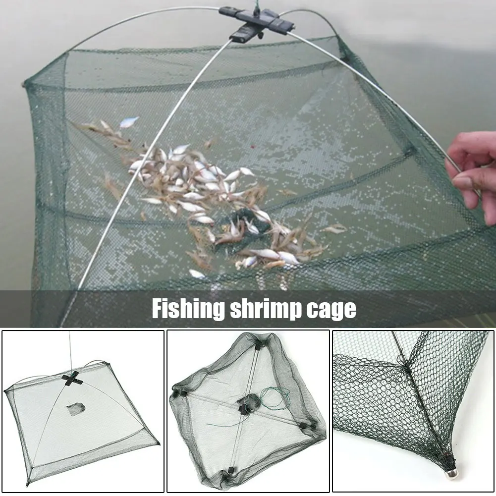 

Portable Folded Fishing Net Baits Mesh Trap Durable for Shrimp Minnow Crayfish BB55