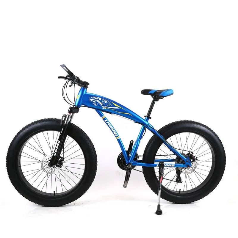 free delivery 26 inch Snowmobile Mountain Bike Wide Tires Disc Brakes Shock Absorption Bicycle Student Support