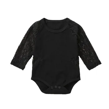 

Baby Solid Romper Newborn Infant Baby Boys Girls Lace Long Sleeves Romper Summer Baby Casual Bodysuit Clothing 0-24M #LR2