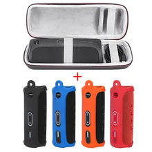 2 в 1 жесткий чехол для хранения на молнии EVA+ Мягкий силиконовый чехол для JBL Flip 5 Bluetooth динамик для колонки JBL Flip5