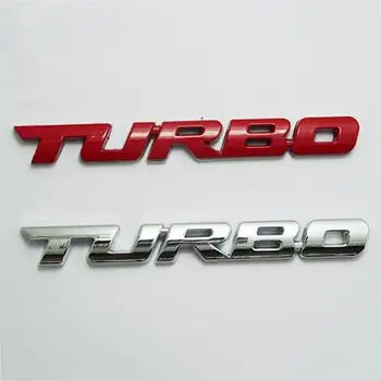 

Cool 3D Alloy Metal Letter Turbo Car Motorcycle Emblem Badge Sticker Decal Decor hot Automobile carros Interior New hot boutique