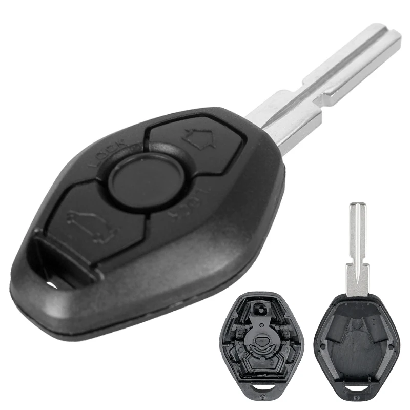 Black Key Fob Case Shell Replacement Remote Cover with HU58 Blade Car Accessories Fit for BMW 1 3 5 6 7 Series X3 X5 Z3 | Автомобили и