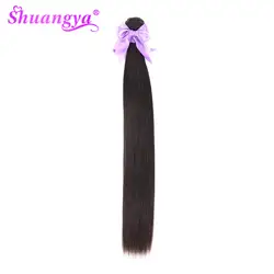 Индийские прямые волосы Weave Связки Natural Цвет 100% человеческих волос Связки 8 "-28" волос Shuangya Волосы remy бесплатная доставка