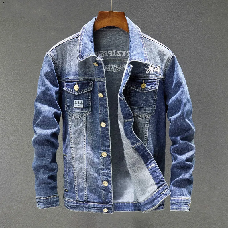 

Spring Autumn Fashion Men's Denim Jackets Coats Men cotton Jacket Mens Jean Jacket Outwear Male Cowboy Size 5XL