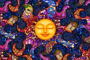 

Tapestry Psychedelic Dreaming Sun by Dan Morris Wall Art