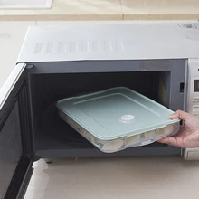 Свежие замороженные пельмени Органайзер мыть в посудомоечной машине, коробка для хранения без сетки PP Еда хранения Контейнер-холодильник с многослойным покрытием