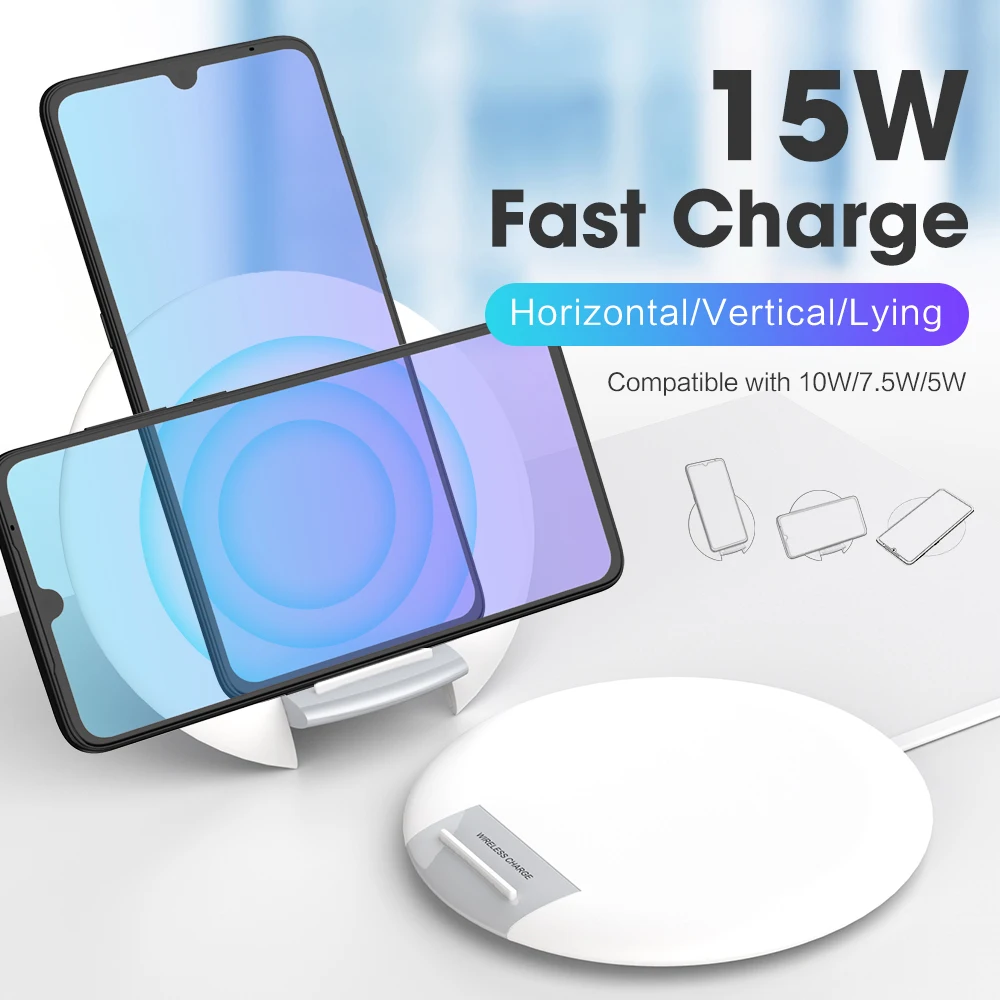 

Wireless Charger 15W Max for Huawei P30 Pro Desktop For Xiaomi Mi 9 charge 10W/7.5W for iPhone X XS XR for samsung s10 SIKAI