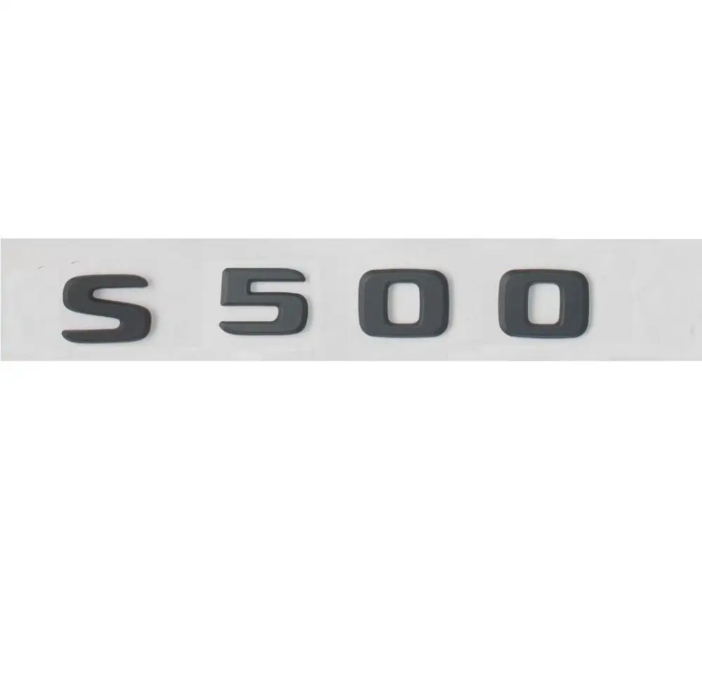 Черный багажник буквы номер S 500 эмблемы значки для Mercedes S500 17-19 - Цвет: Matte Black