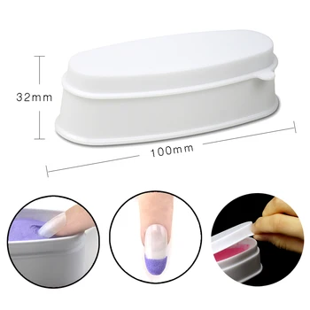 

Nail Dipping Powder Tray For French Line Dip Dust Compact Plastic ABS Mold with Finger Guide Manicure Mould Acrylic Edge Groove