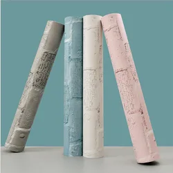 PVC Vinyl For HomeWaterproof Self AdhesiveWallpaper ,  , Stone Brick, Bathroom Wall, Kitchen and Living Room, Removable Faux