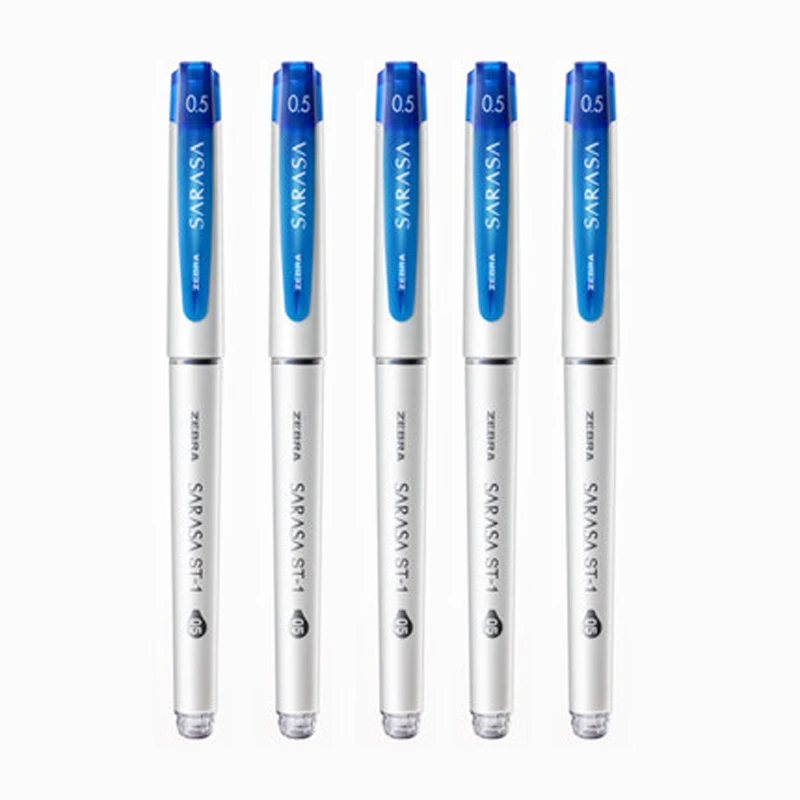 Зебра 5/10 шт. ручка с чернилами стандартных цветов JJZ58 SARASA 0,5 мм Большой Ёмкость студент экспертизы подпись в офисе ручка красный, синий и черный - Цвет: 5 pcs  Blue