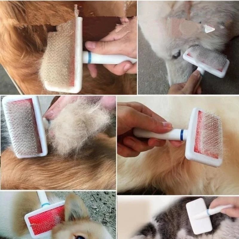 Собака Pet инструмент для волос подушка безопасности Уход Массажер-расческа