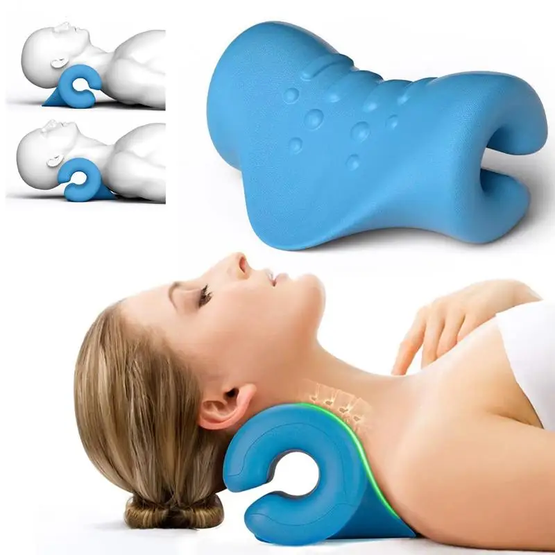 Orthopedic Pillow Neck and Shoulder Relaxer Neck Stretcher Massage Cushion Device Cervical Traction Device Cervical Support 1Pcs