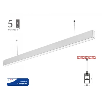 

V-TAC SV0376 Led linear lamp pendant Slim 120cm 40W body neutral white 4000K extendable chip for Samsung SKU-376