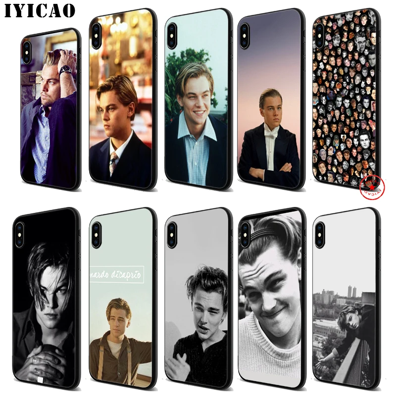 IYICAO Leonardo Dicaprio young мягкий черный силиконовый чехол для iPhone 11 Pro Xr Xs Max X или 10 8 7 6 6S Plus 5