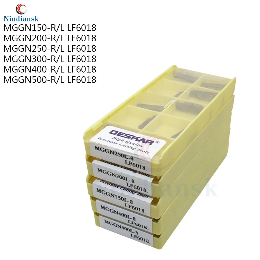 

MGGN150-L 200-L 250-L 300-L 400-L 500-L LF6018 MGGN150-R 200-R 250-R 300-R 400-R 500-R LF6018 CNC lathe Carbide Grooving insert