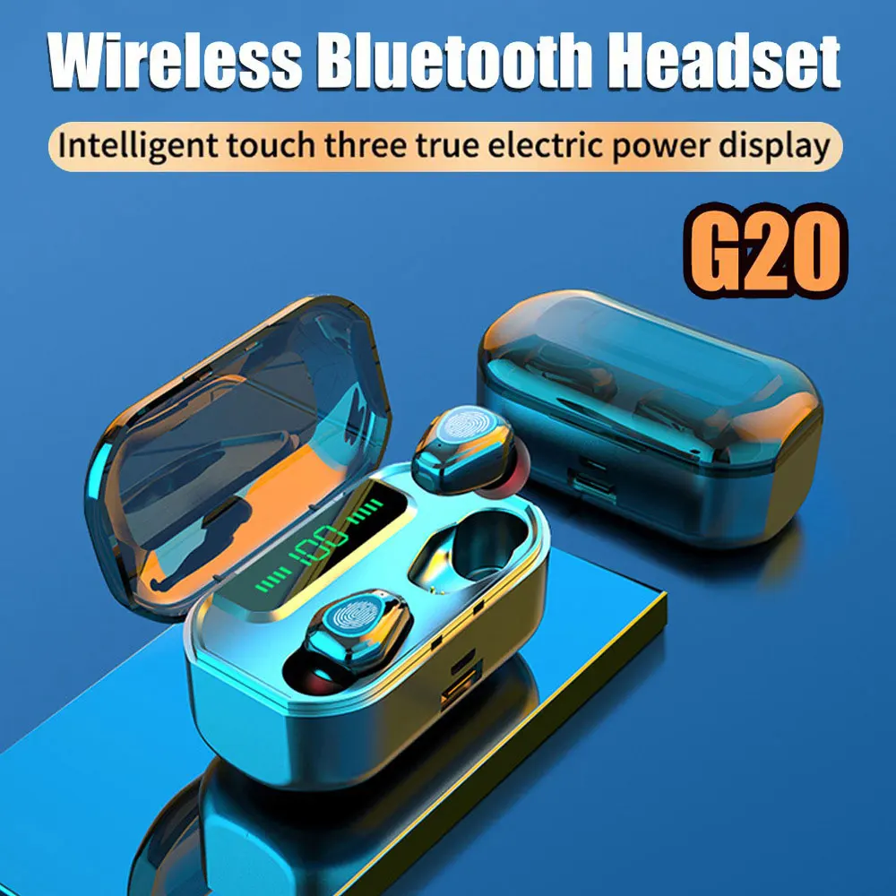 Kebidu G20 TWS Bluetooth V5.0 наушники светодиодный дисплей Беспроводная стерео гарнитура