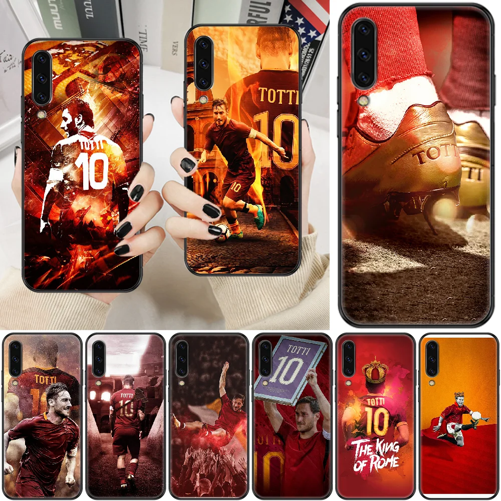 Fußball Totti 10 Telefon fall Für Samsung Galaxy A 3 5 7 8 10 20 21 30 40 50 51 70 71 E S 2016 2018 4G schwarz trend funda ziemlich