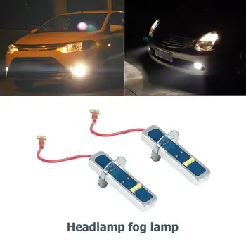 

1 Pair H3 LED Light Bulbs 3030 6SMD 36W 6000K 1100LM Aluminum Alloy Car Headlights Fog Lamp Bulbs White Light