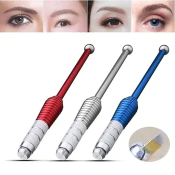

1pc 3 Colors Professional Manual Tattoo Machine Pen Permanent Makeup Eyebrow Embroidery For Lip Eye Brow Tebori Munsu Accesories