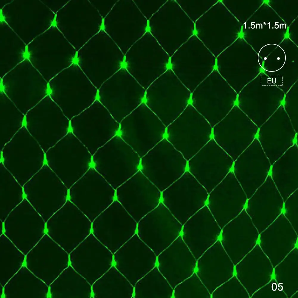 Светодиодный сетчатый светильник s 110/220 В, свадебное украшение, Рождественская гирлянда, светильник для улицы, праздника, фестиваля, мульти, уличная садовая лампа - Цвет: Green