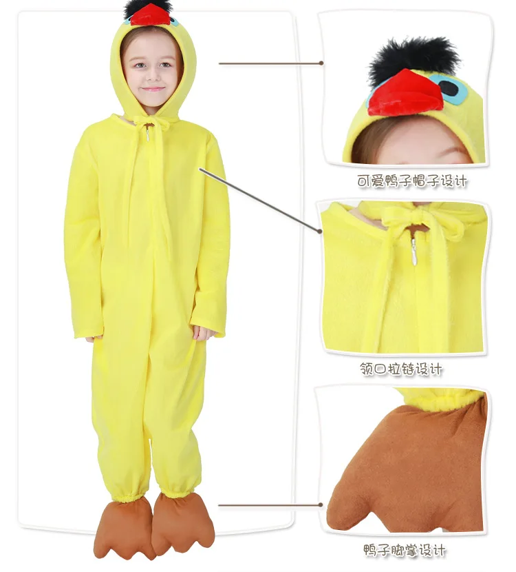 Animal Play BOY'S Girls Young Children Duck Costume CHILDREN'S DAY Children's Day Bird Chickens Performance Costume