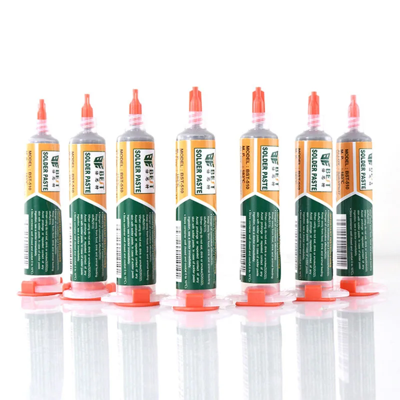 

38g Tin Repair Solder Paste Leaded Syringe Liquid Flux Melting Point Melting Point 183℃ Welding Soldering Tools Repair Stencil