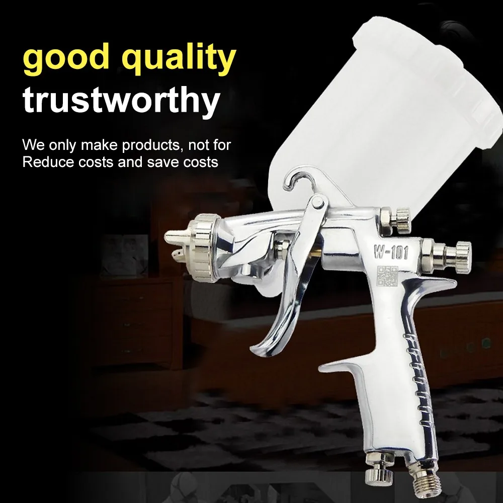 HVLP распылитель воздуха распылитель пистолет с 400cc чашки W-101 ручной пистолет-распылитель 1,0/1,3/1,5/1,8 мм Высокое качество Аэрограф Для покраски автомобилей
