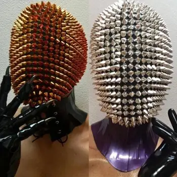 

Hot Koop Halloween Schorpioen Masker Cosplay Studded Spikes Volledige Gezicht Jewel-Margiela Grappig Gezicht Cover Masker Dropsh