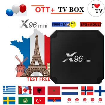 

X96 MINI King OTT IP BOX TV France Europe Canada France Sweden Poland Support M3u Android TV Box