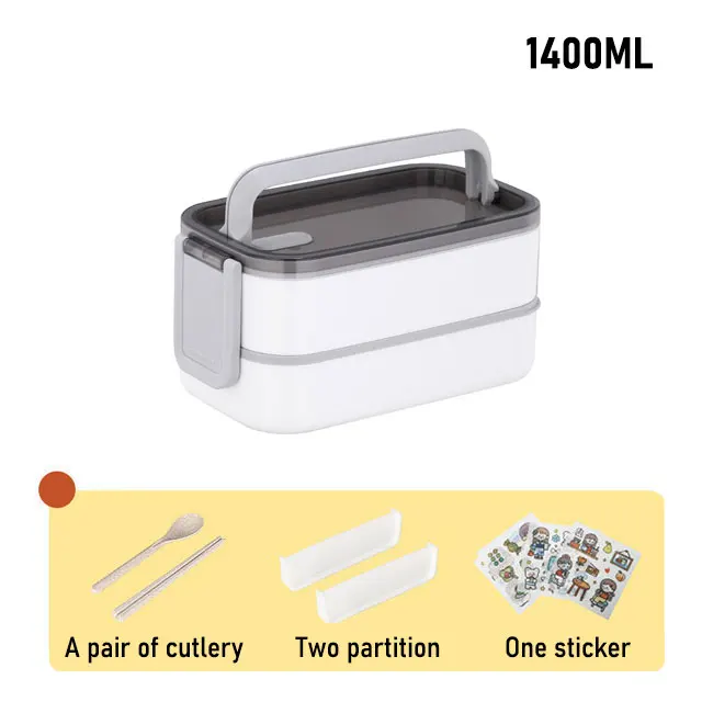 Lunch Box Thermal Food Container Bento Box Microwave Safe Lunchbox School Child Food Storage Kid's Lunch Box With Compartments w 1400ml box