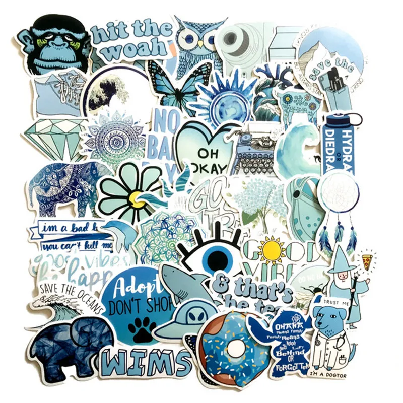 

50 PCS cartoon style of pink INS Vsco girl stickers laptop Moto skateboard luggage refrigerator notebook laptop toys stickers F