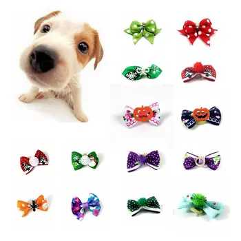 

9 pieces / sets of fashion pet headdress bowknot hairpin cute decoration cat and dog accessories mini pet grooming accessories