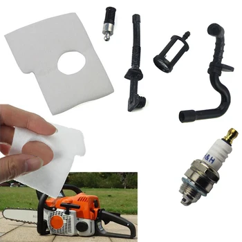 

6Pcs Air Filter Fuel Oil Line Filter Spark Plug Kit for MS180 Chainsaw