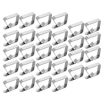 

28 Pcs Stainless Steel Tablecloth Clip,Non-Slip Adjustable Table Cover Clamps Clip for Parties Picnics