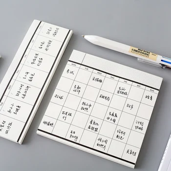 

1Pcs Weekly Monthly Plan Tear Notebook List Memo Pad Daily Schedule Message Note Work Desktop Scratch Pad