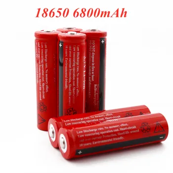 

18650 battery 3.7V 6800mAh rechargeable liion battery for Led flashlight Torch batery litio battery+ Free Shipping
