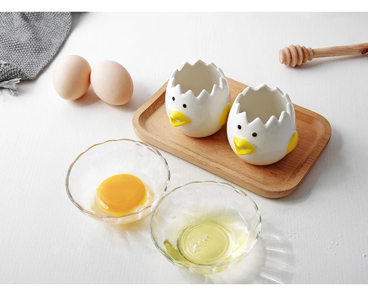 Творческий с милым цыпленком яичный желток сепаратор, разделитель яйца экологическая керамика для яиц Кухня гаджеты Инструменты для выпечки