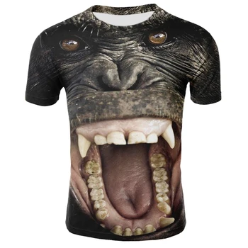 

3D Monkey Printing Tshirt Men New Design Animal Printed Tees Shirts Orangutan/monkey 3D Print tshirt Men Funny Summer Tee