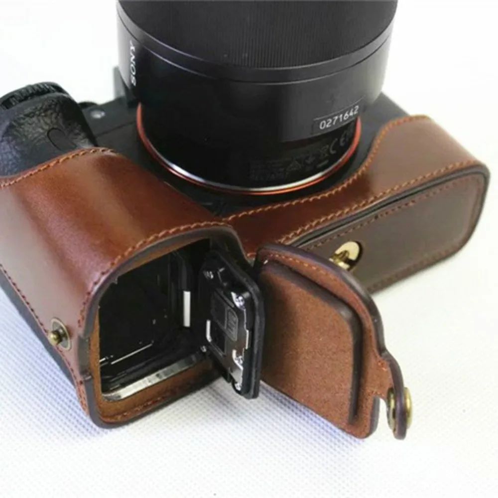 Сумка для камеры из искусственной кожи, чехол для камеры sony Ilce9 A9 A7Iii A7Riii, прочный портативный чехол на половину, чехол на дно