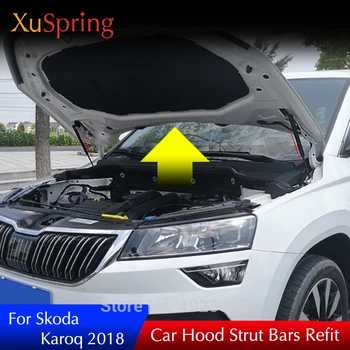 

For 2018 2019 skoda karoq refit front hood Engine gas spring support hydraulic rod Strut spring shock Bar car accessories
