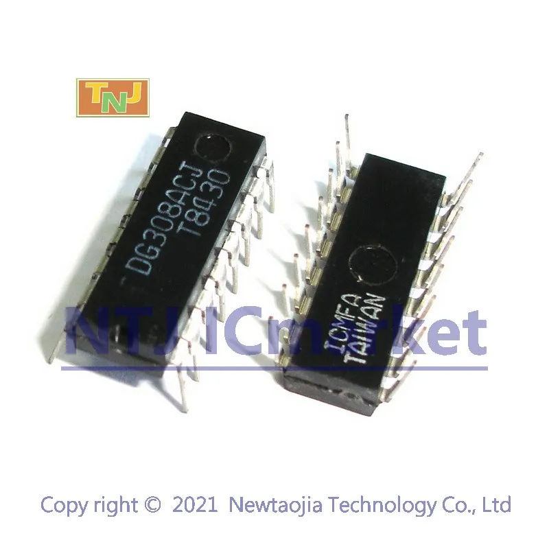 2 шт. DG308ACJ DIP-16 DG308 четырехмонолитный SPST CMOS аналоговый переключатель IC чип |
