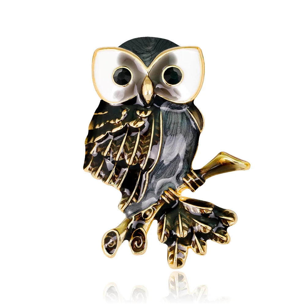 

Vintage Style Owl Brooches Pin Retro Alloy Lovely Animal Design Female Clothing Brooch Jewelry Accessories AL240