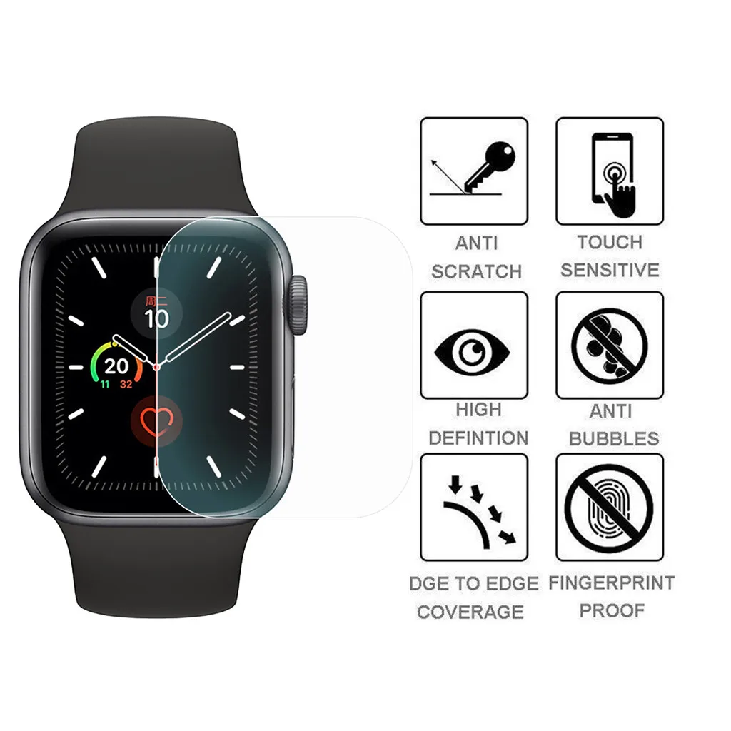 HD полное покрытие защитная пленка из термополиуретана пленка для Apple Watch Series 5 40 мм 44 мм# BO