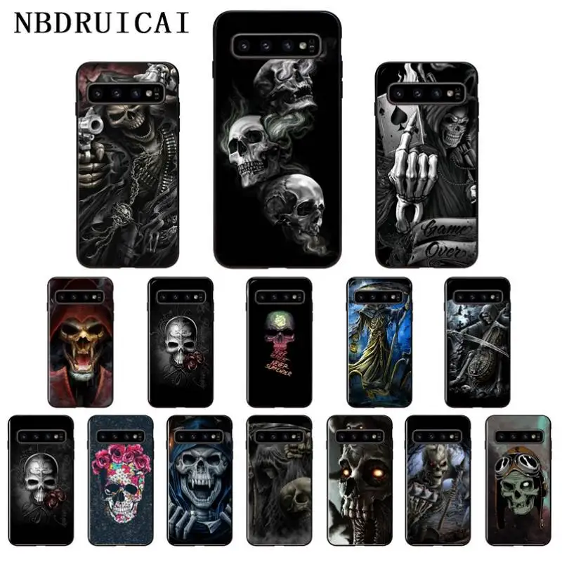 NBDRUICAI Grim Reaper Skull Skeleton Роскошный Гибридный чехол для телефона Samsung S9 plus S5 S6 edge S7 S8 S10 E
