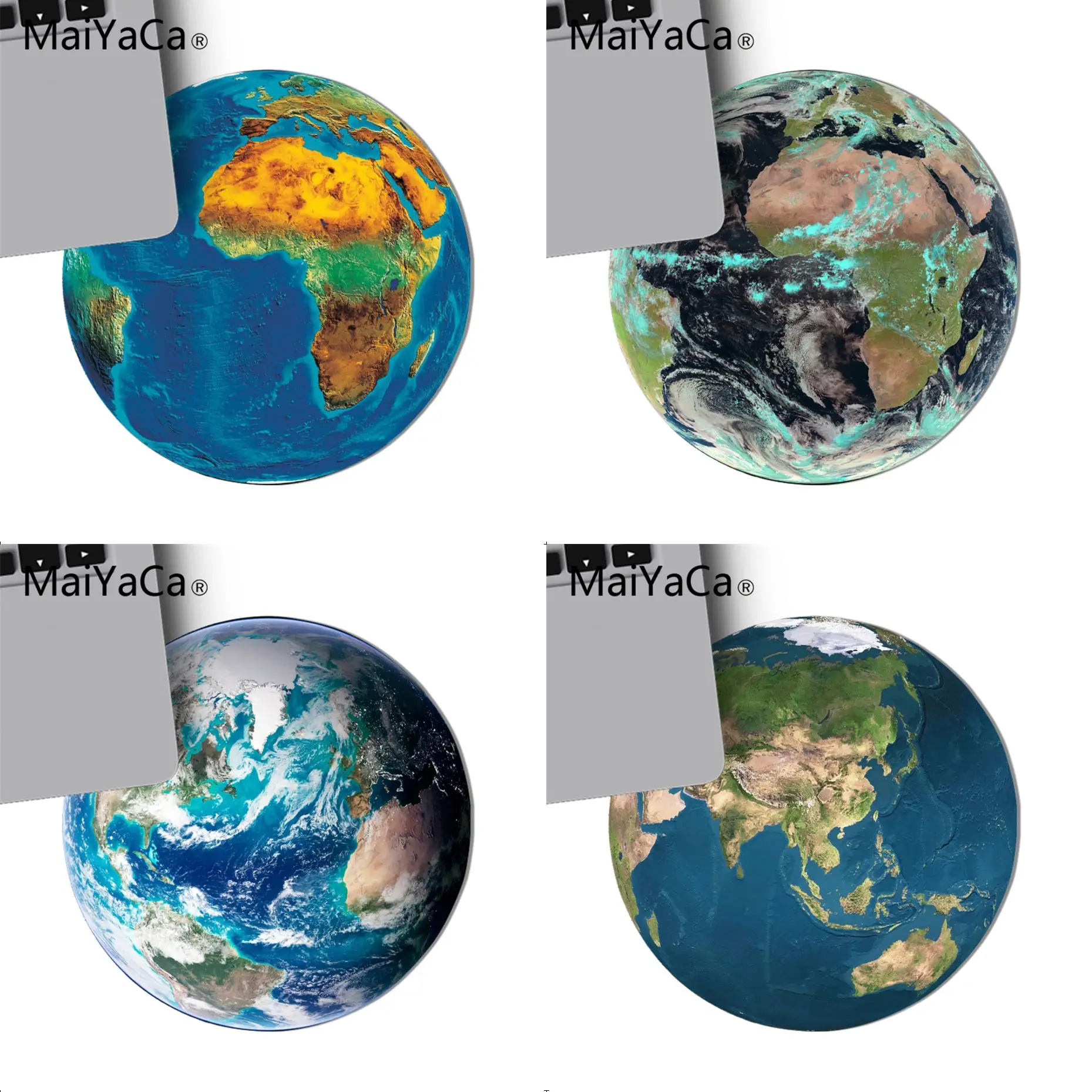 Новый дизайн высокоскоростной круглый коврик для мыши MaiYaCa The earth