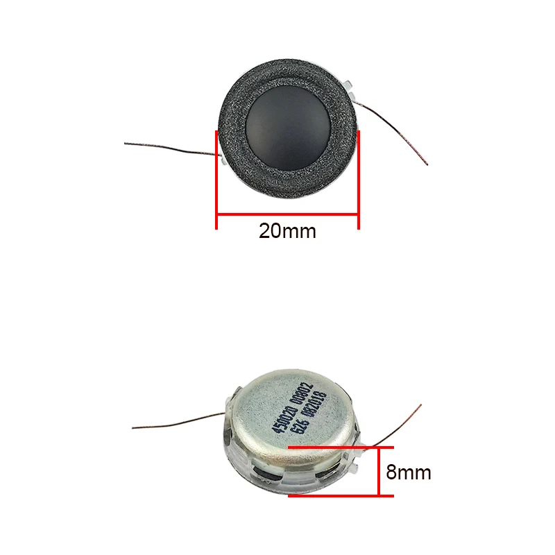 20mm Mini Crystal Notebook Speaker Unit Round LoudSpeaker 4ohm 2W Repairs for jbl Harman Kardon 2PCS bluetooth speaker computer speakers